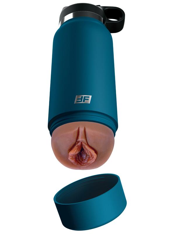 PDX Plus Fuck Flask Private Pleaser Discreet Stroker Blue Bottle Brown