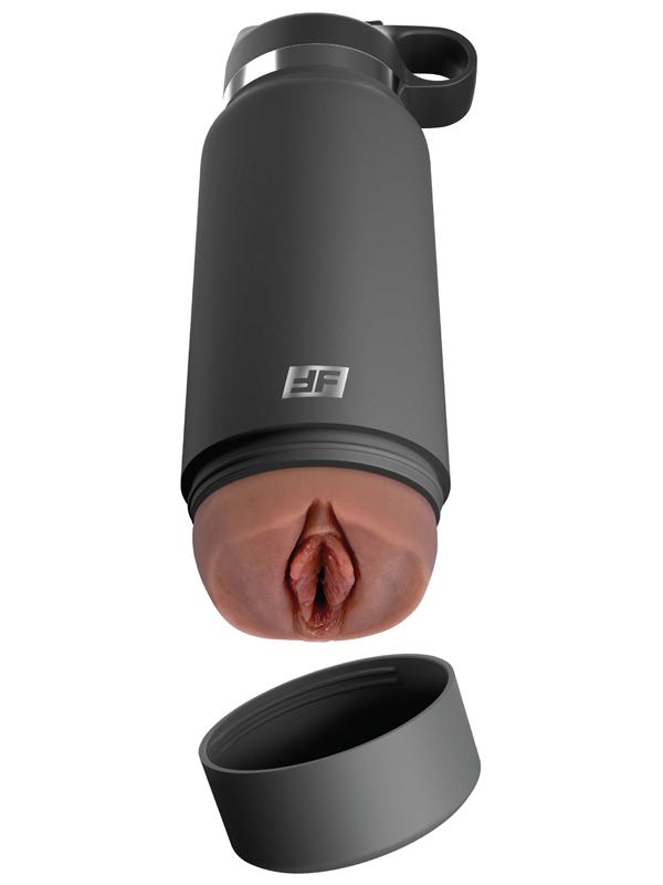 PDX Plus Fuck Flask Secret Delight Discreet Stroker Grey Bottle Brown