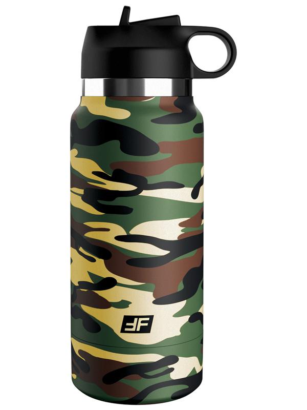 PDX Plus Fap Flask Happy Camper Discreet Stroker Camo Bottle Frosted