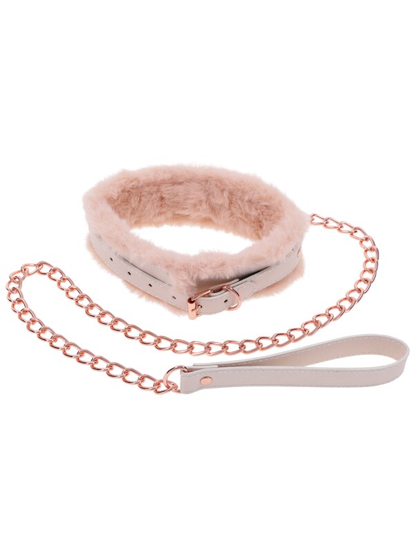 Sex and Mischief Peaches n CreaMe Fur Collar & Leash