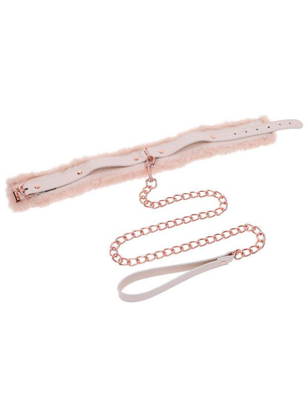 Sex and Mischief Peaches n CreaMe Fur Collar & Leash