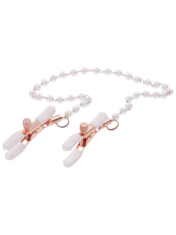 Sex and Mischief Peaches n CreaMe Pearl Nipple Clamps