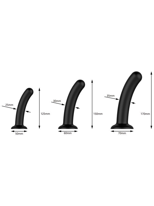 Nexus Dilator Set Silicone Anal Dildos (S M L) Black