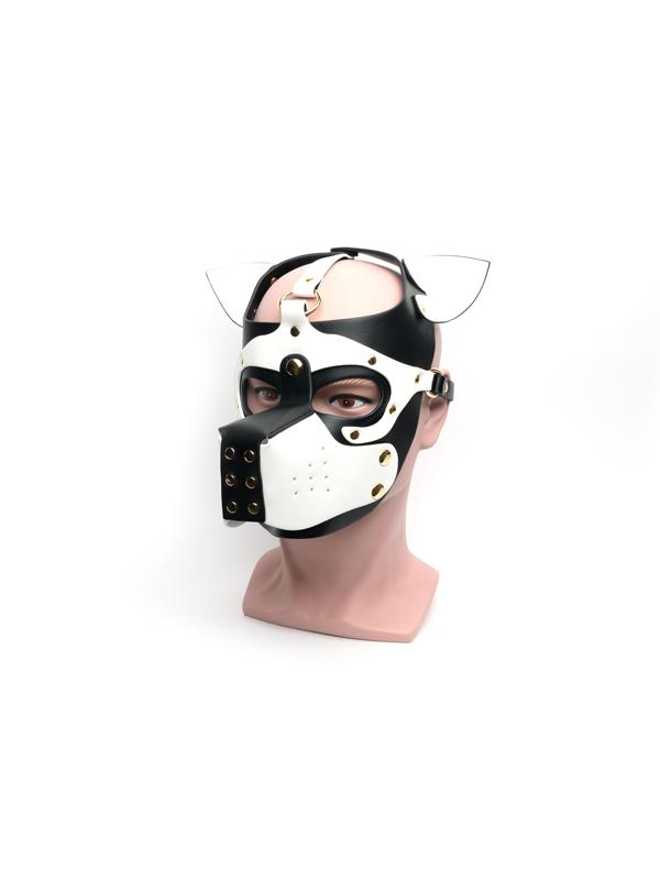 Bondage Pup Hood BLK/WHT O/S