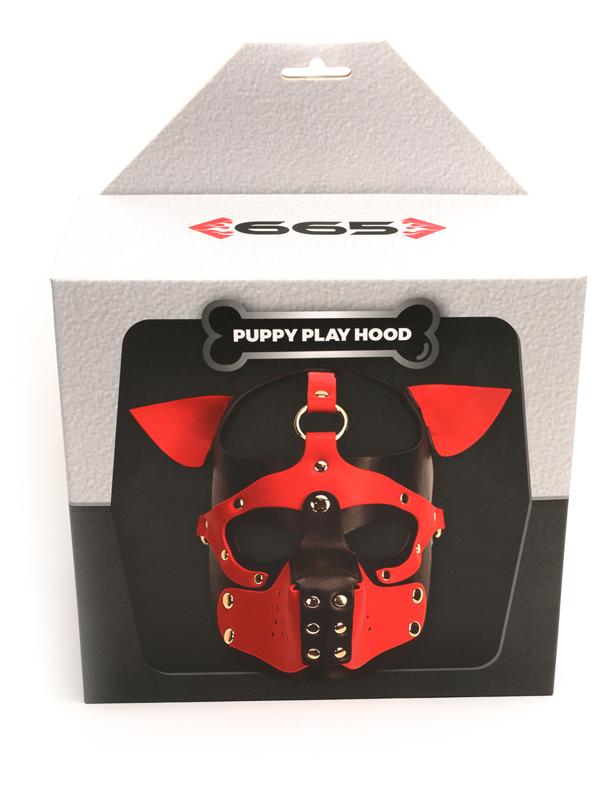 Playful Pup Hood BLK/RED/WHT O/S