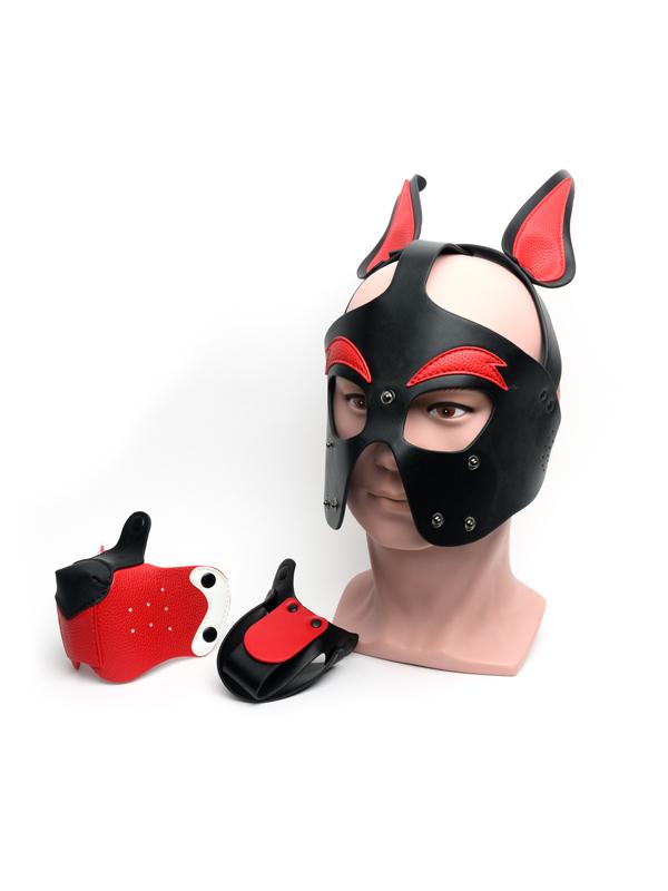 Playful Pup Hood BLK/RED/WHT O/S