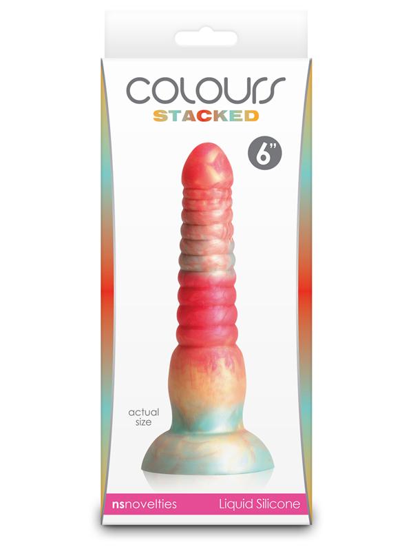 Colours Stacked 6in. Dildo Red/Gold