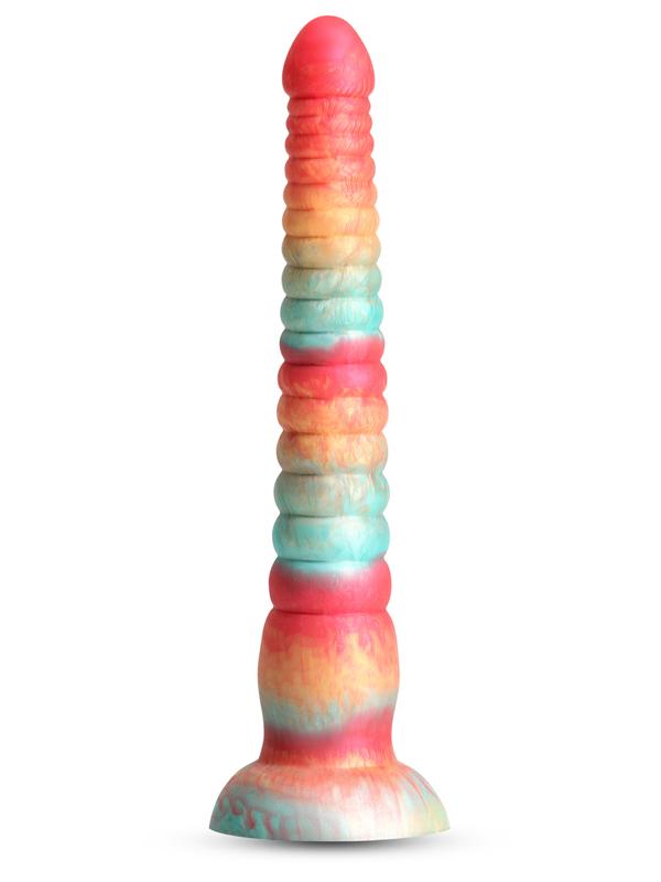Colours Stacked 9in. Dildo Red/Gold