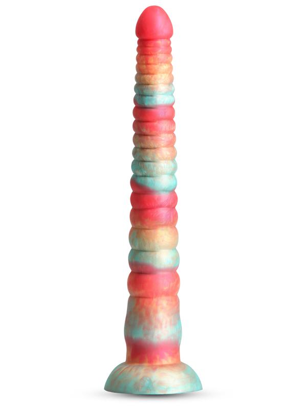 Colours Stacked 12in. Dildo Red/Gold