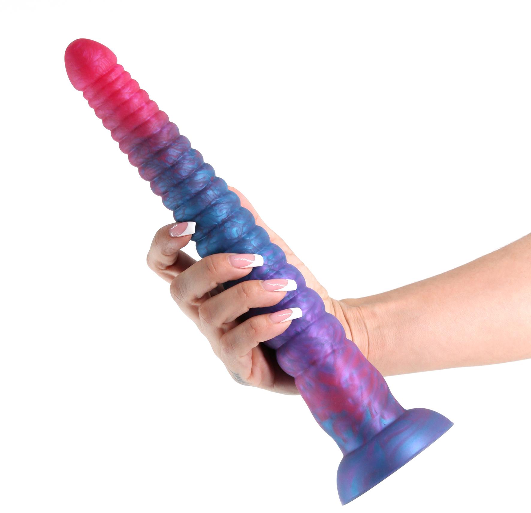 Colours Stacked 12in. Dildo Pink/Blue