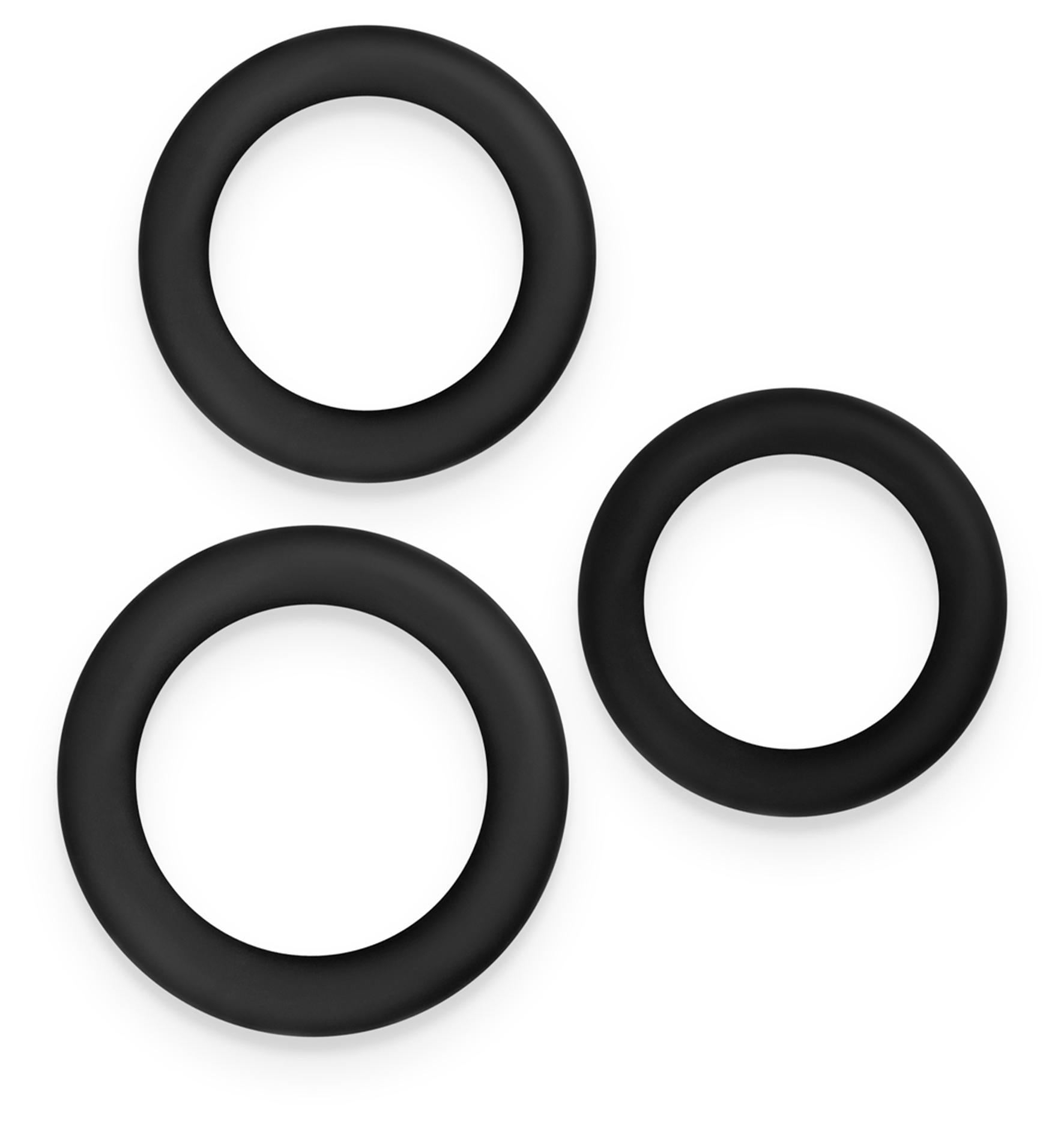 Renegade 3pc Slim Rings Black