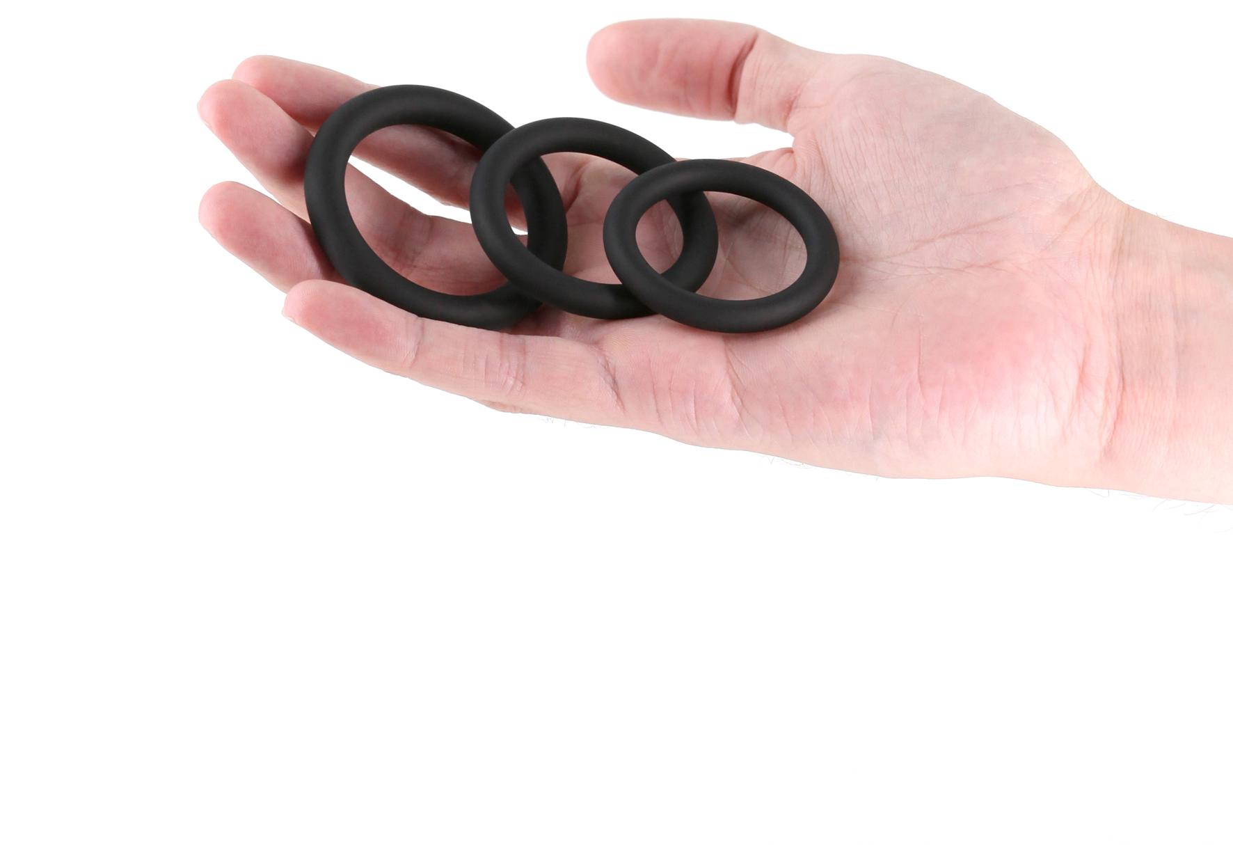 Renegade 3pc Slim Rings Black