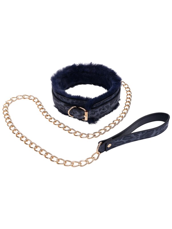 Sex and Mischief Cougar Fur Collar and Leash