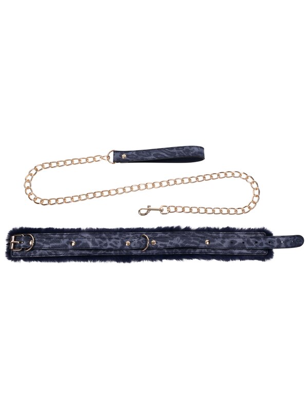 Sex and Mischief Cougar Fur Collar and Leash