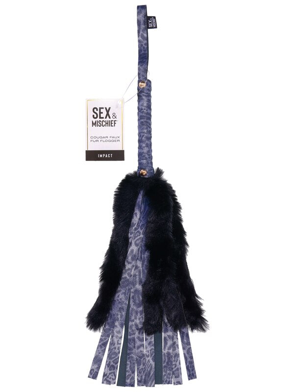 Sex and Mischief Cougar Faux Fur Flogger