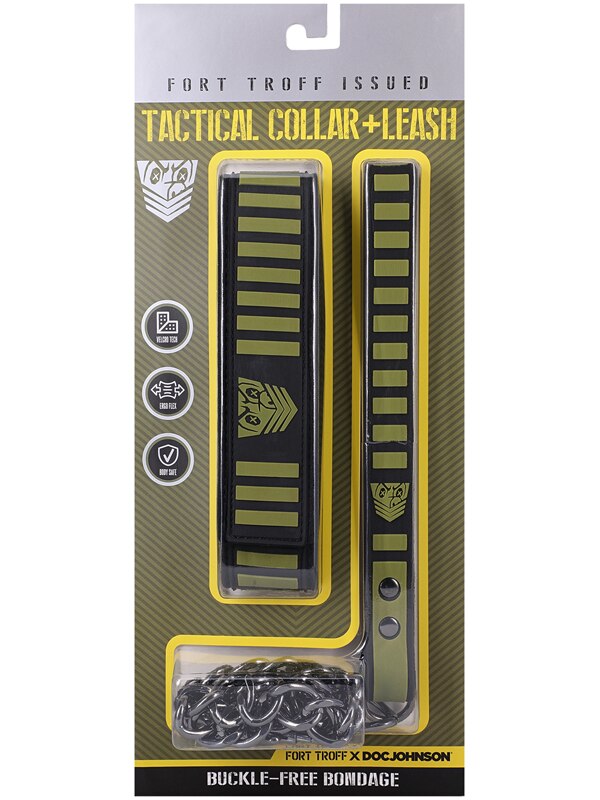 Fort Troff - Tactical Collar and Leash Black Green