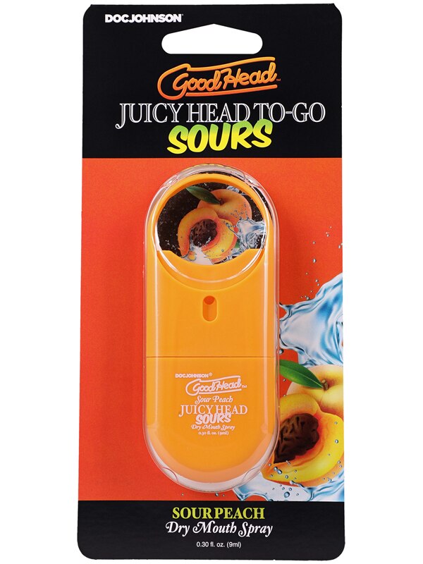 GoodHead - Juicy Head Dry Mouth Spray To-Go - Sour Peach - .30 fl. oz.