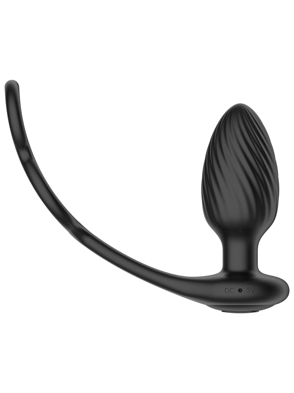 Tornado Cock And Ball Ring Rotating And Vibrating Butt Plug With Remote Control And Cock A