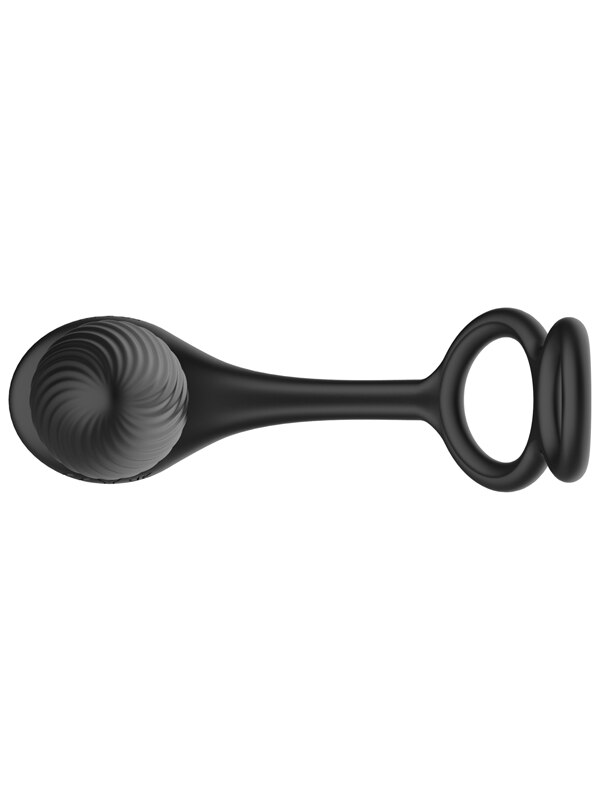 Tornado Cock And Ball Ring Rotating And Vibrating Butt Plug With Remote Control And Cock A