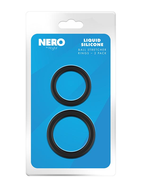 Nero by Playful - Liquid Silicone Ball Stretcher Rings - 2 Pack