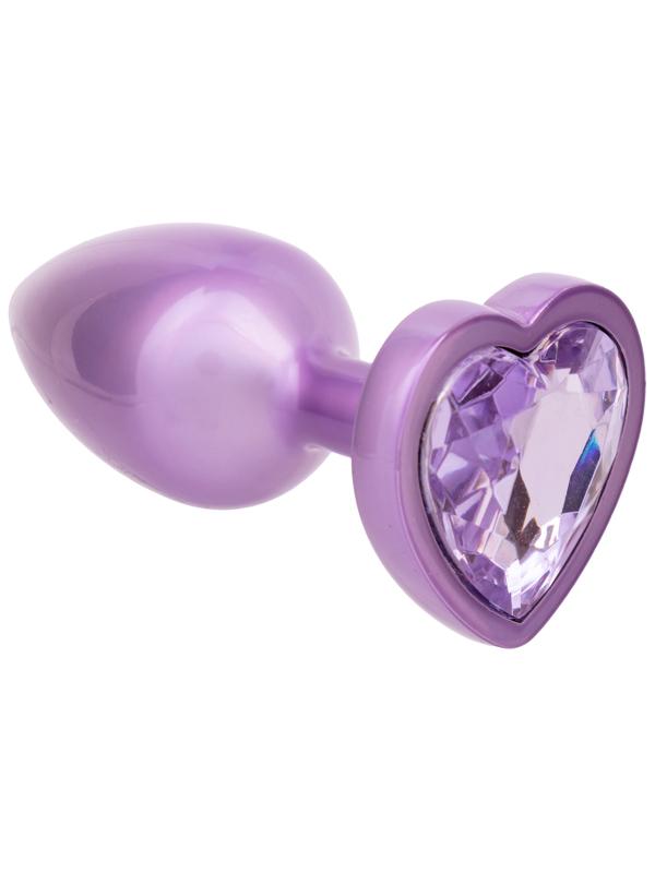 Jewel Small Amethyst Heart Plug