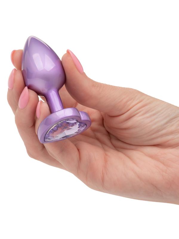 Jewel Small Amethyst Heart Plug