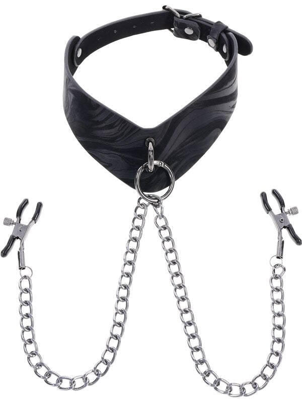Velvet Noir Collar and Removable Clamps