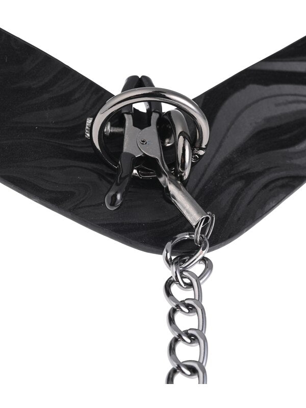 Velvet Noir Collar and Removable Clamps