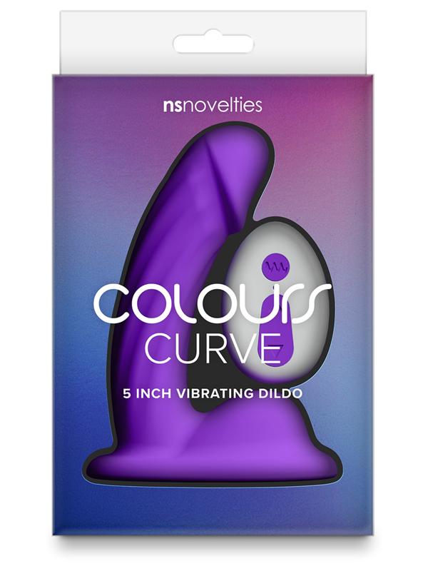 Colours Curve Vibrating 5 in. Dildo Purple