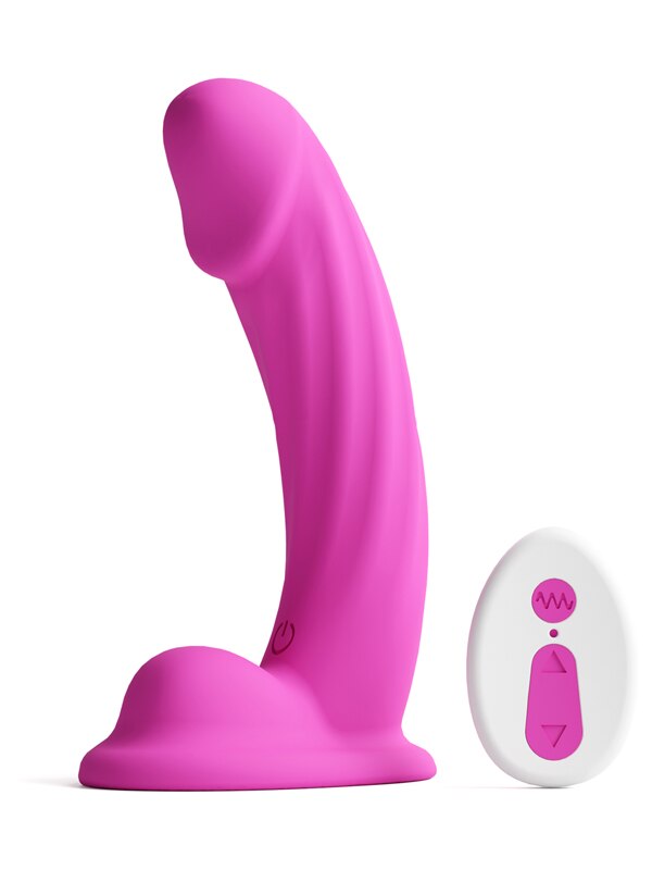 Colours Curve Vibrating 6 in. Dildo Pink