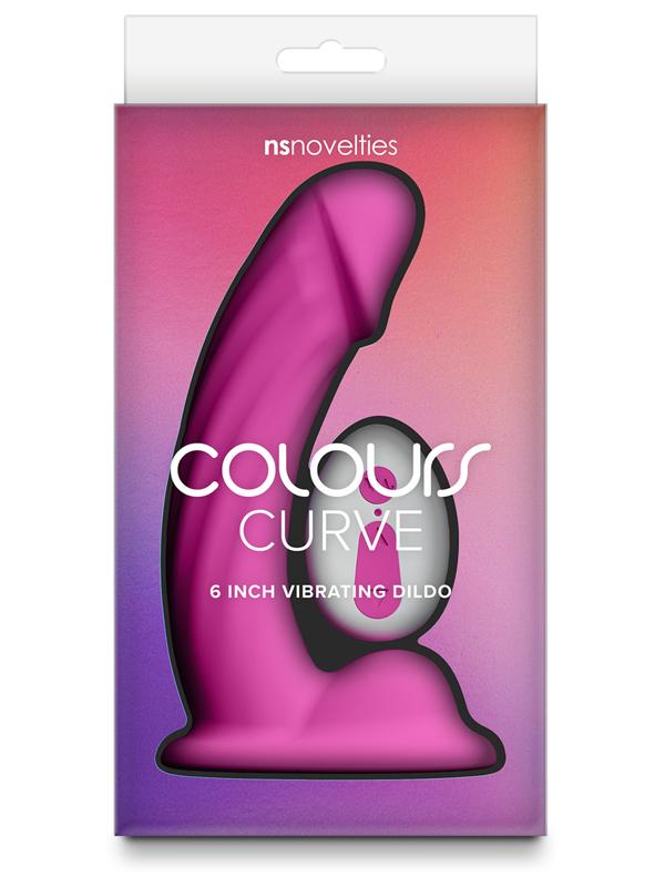 Colours Curve Vibrating 6 in. Dildo Pink