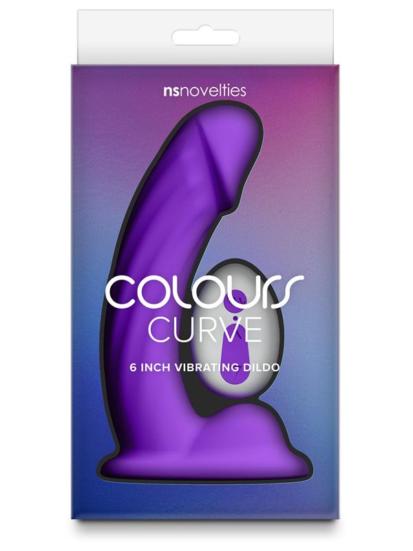 Colours Curve Vibrating 6 in. Dildo Purple