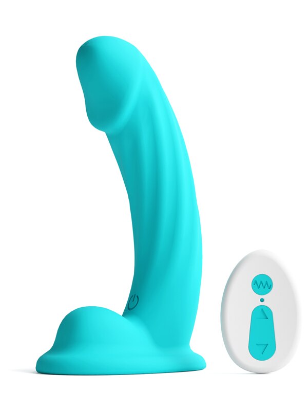 Colours Curve Vibrating 6 in. Dildo Teal