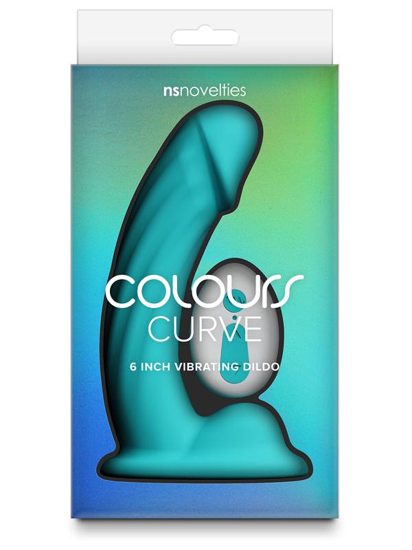 Colours Curve Vibrating 6 in. Dildo Teal