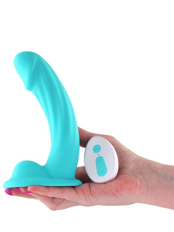 Colours Curve Vibrating 6 in. Dildo Teal