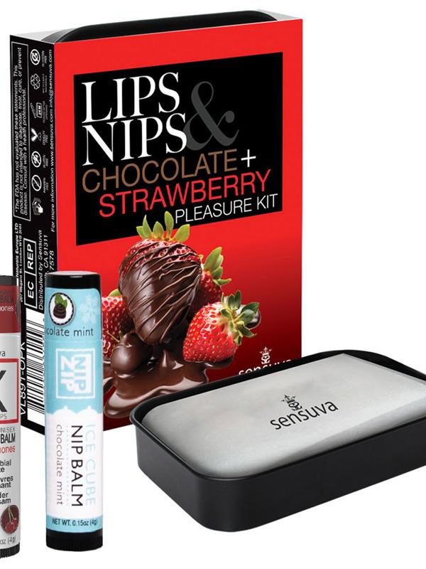 LIPS & NIPS Chocolate + Strawberry Pleasure Kit