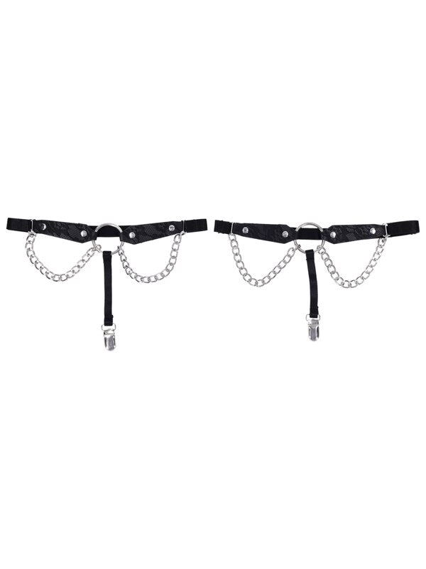 Sex and Mischief Chain Lace Garters