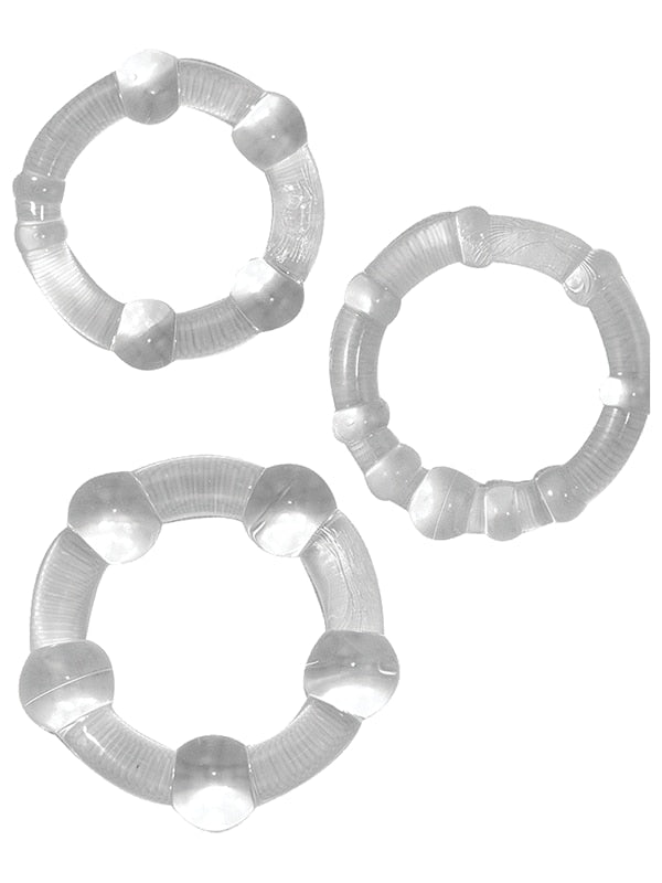 Ram Beaded Cockrings Clear