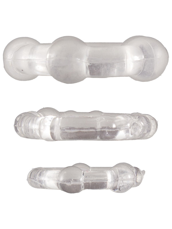 Ram Beaded Cockrings Clear