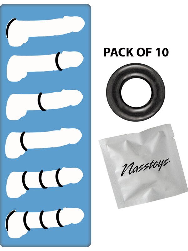 My Ten Erection Rings Tight Firm Rings Black