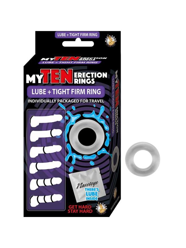 My Ten Erection Rings Lube plus Tight Firm Ring Clear