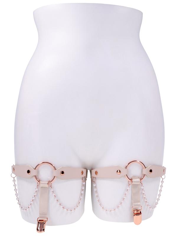 Sex and Mischief Peaches n CreaMe Pearl Garters