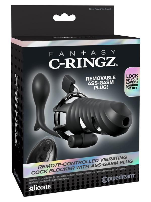 Fantasy C-Ringz Remote-Controlled Vibrating Cock B g Black