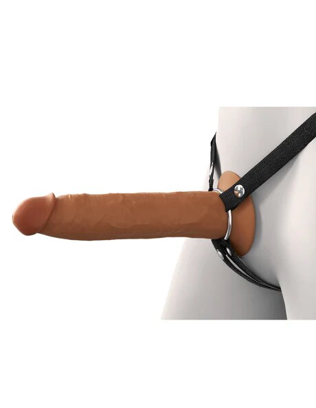 Fantasy X-Tensions Elite 9 in. Silicone Hollow Str y Brown