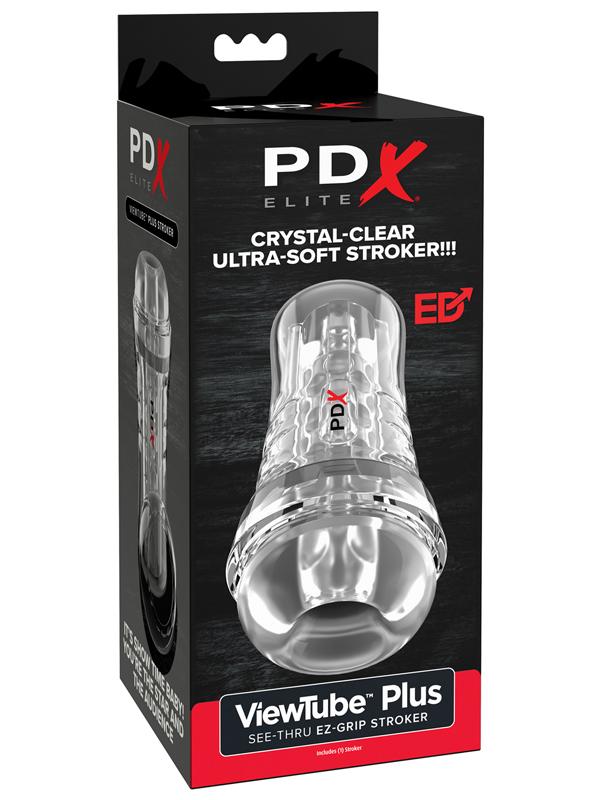 PDX Elite ViewTube See-Thru EZ-Grip  Stroker Clear