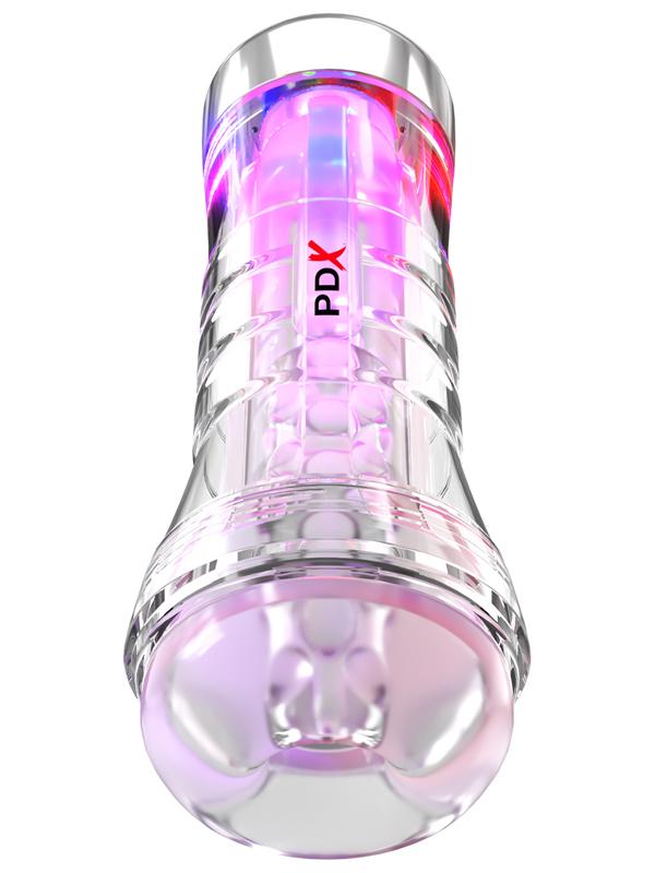 PDX Elite ViewTube XXL See-Thru EZ-Grip LED Stroker Clear