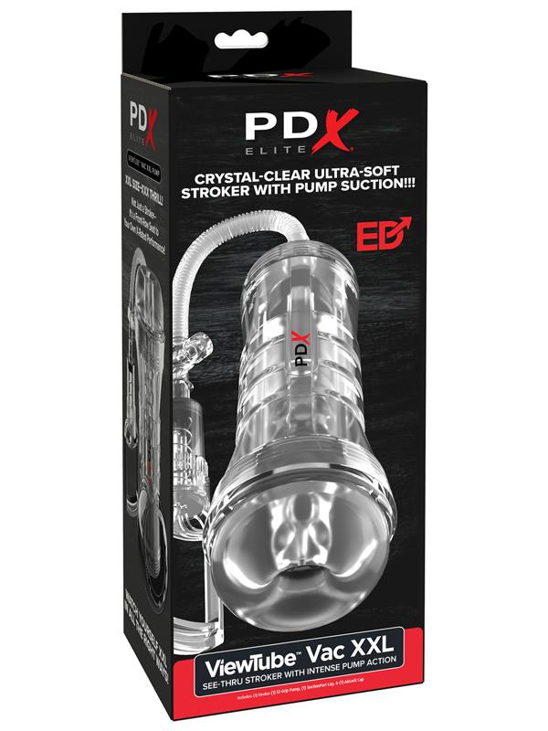 PDX Elite ViewTube Vac XXL Pump See-Thru EZ-Grip P r Clear