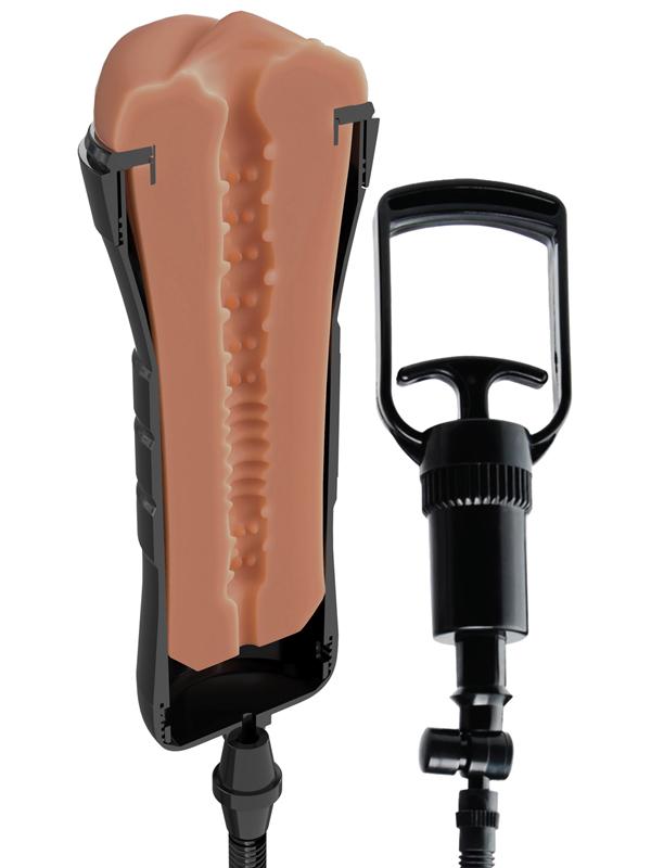 PDX Extreme Wet Pussies Super Sucker XXL Stroker Brown
