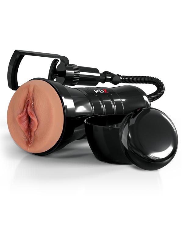 PDX Extreme Wet Pussies Super Sucker XXL Stroker Brown