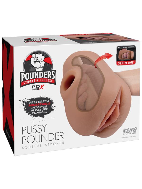PDX Plus Pussy Pounder Squeeze Stroker Brown